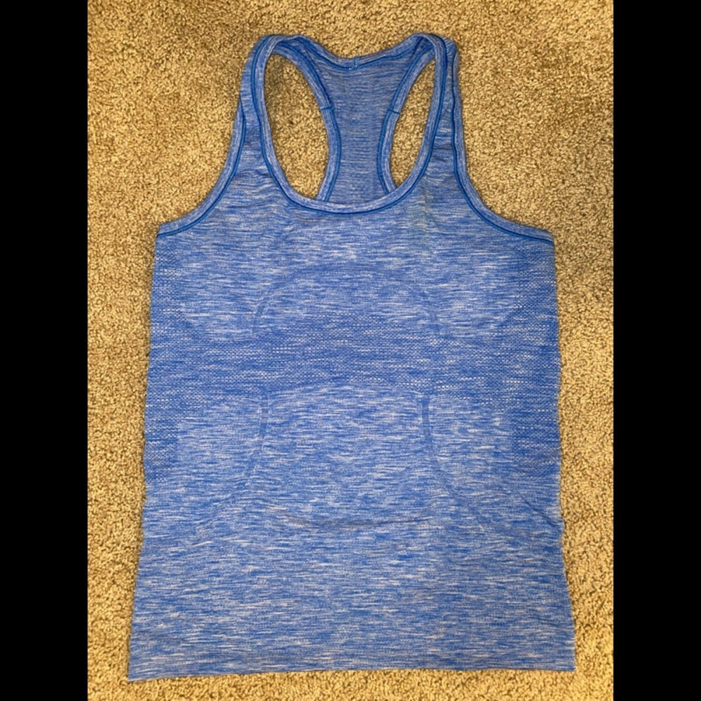 Lululemon Swiftly Racerback Tank, color: blue, size: 8